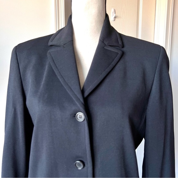J. CREW Black Longline Button Down Blazer Coat—SZ. 10 - Picture 4 of 12